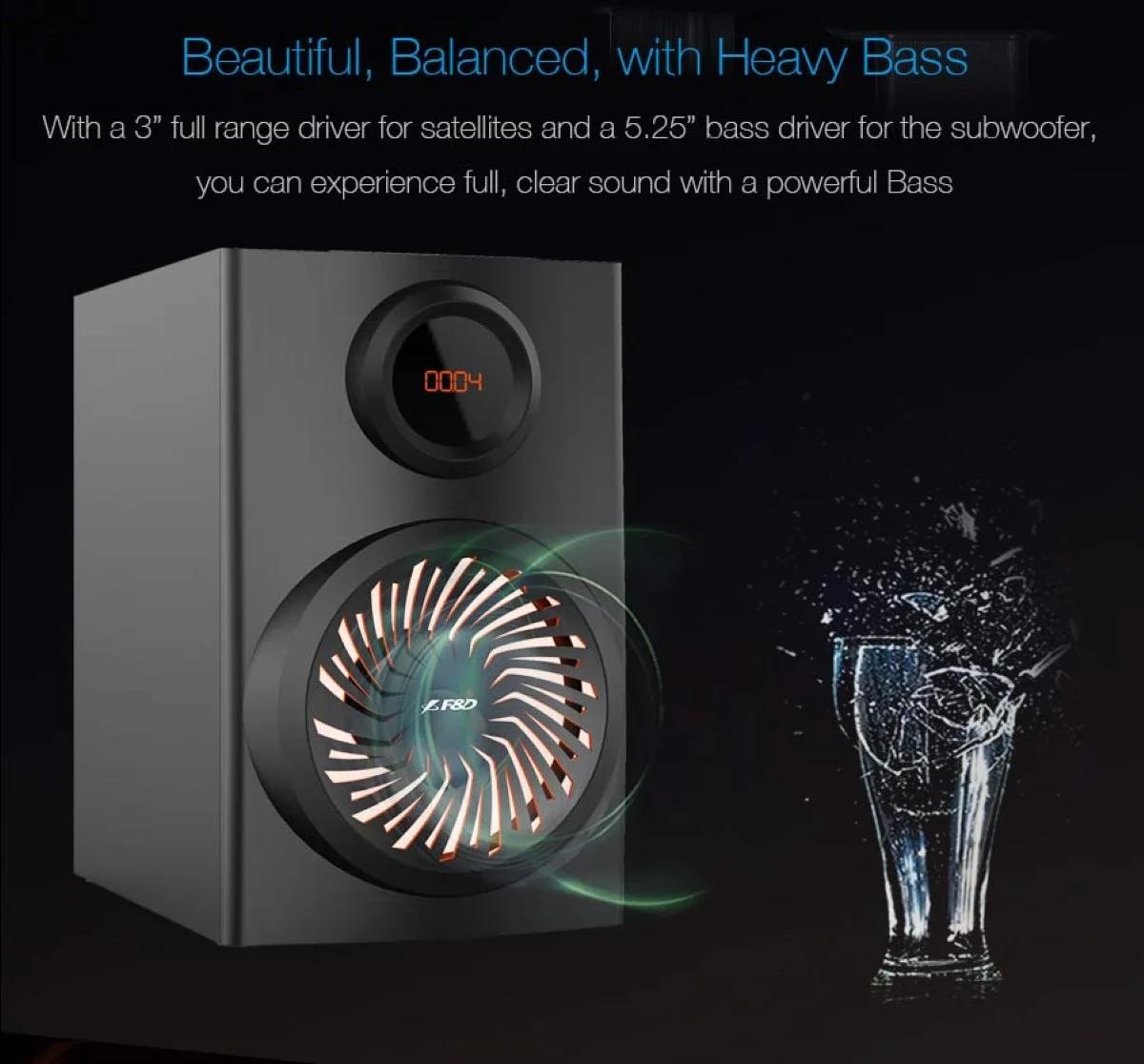 Loa Fenda F190X 2.1 Bluetooth, FM 5