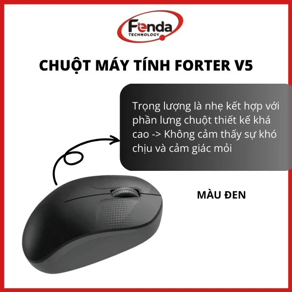 Chuột không dây máy tính Forter V5