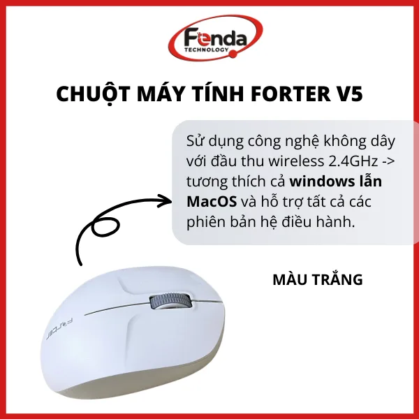 Chuột không dây máy tính Forter V5