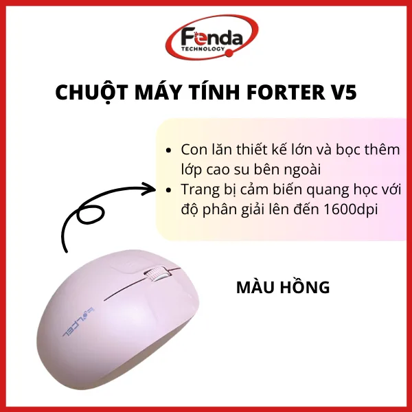 Chuột không dây máy tính Forter V5