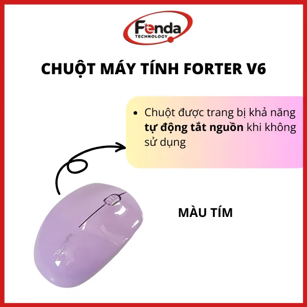 Chuột không dây máy tính Forter V6