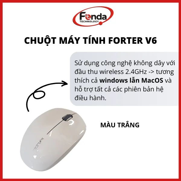 Chuột không dây máy tính Forter V6