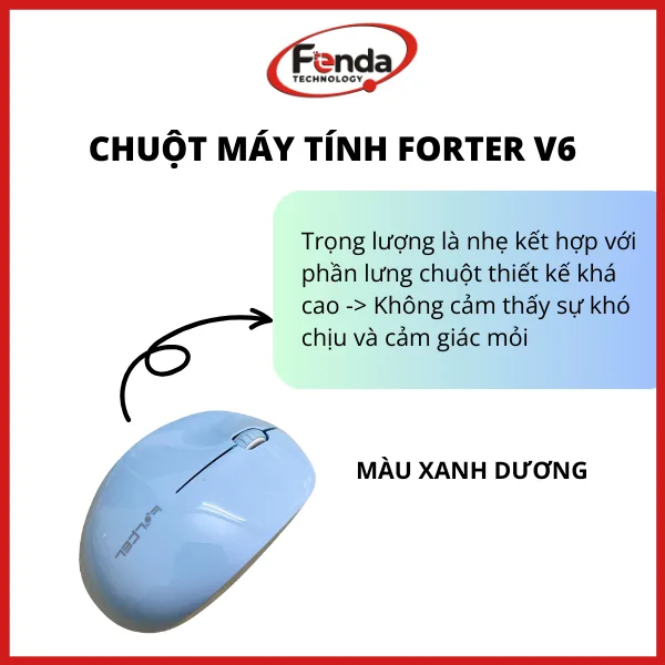 Chuột không dây máy tính Forter V6