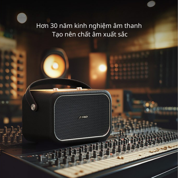 Loa Bluetooth F&D RW40 – Thiết Kế Retro, Âm Thanh 360°, Pin 20H