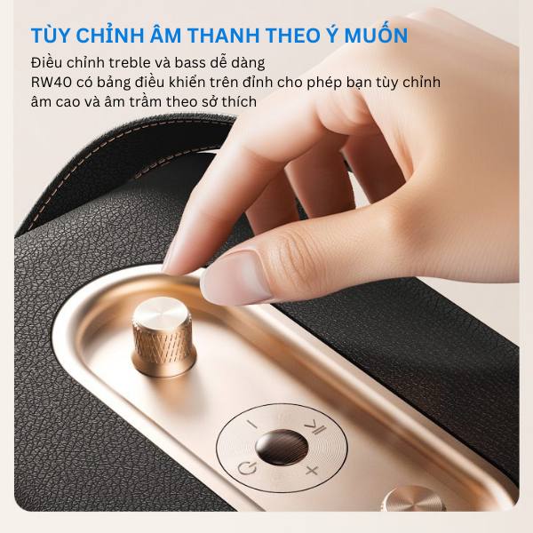 Loa Bluetooth F&D RW40 – Thiết Kế Retro, Âm Thanh 360°, Pin 20H