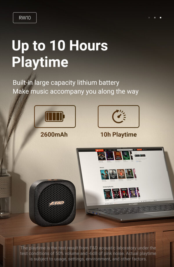 Loa Bluetooth F&D RW40 – Thiết Kế Retro, Âm Thanh 360°, Pin 20H