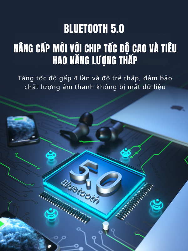 Tai Nghe Không Dây Nhét Tai Thể Thao Fenda N203 – Bluetooth 5.0, Âm Thanh Sống Động, Pin 8 Giờ