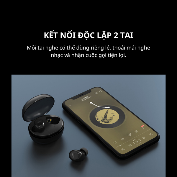 Tai Nghe Bluetooth Fenda E1 (T606) – True Wireless Nhỏ Gọn, Bluetooth 5.0, Pin Lâu