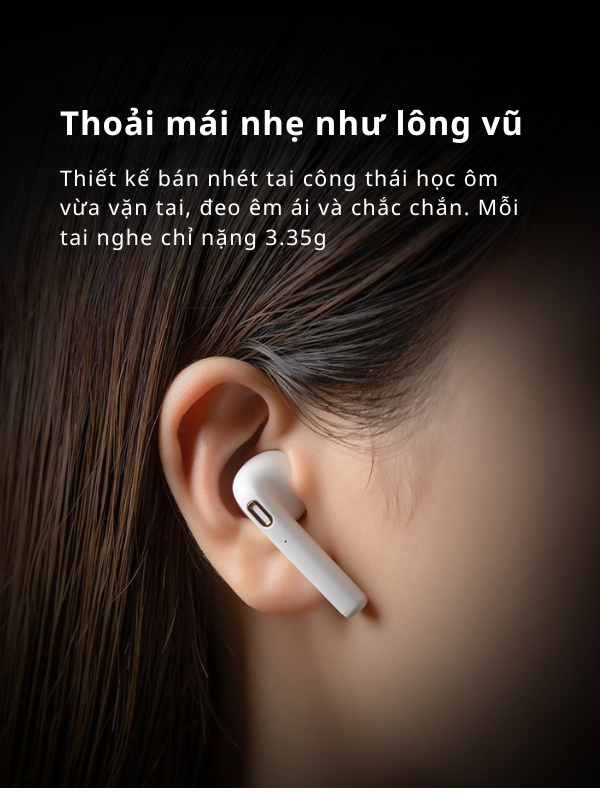 Tai Nghe Bluetooth True Wireless E2 – Bluetooth 5.1, Âm Thanh Sống Động, Sạc Type-C