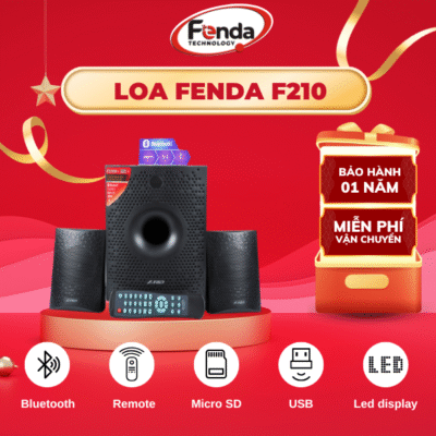 Loa Máy Tính Fenda F210 X/2.1 – Loa Vi Tính Bluetooth Gọn Nhẹ, Âm Thanh Trầm Ấm