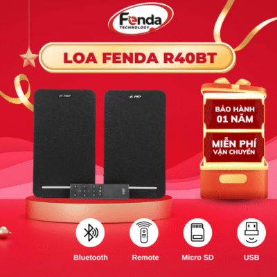 Loa máy tính Fenda R40BT/2.0 – Loa Gỗ Cao Cấp 60W, Bluetooth 5.0, Optical, USB