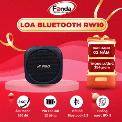 Loa Bluetooth F&D RW10 – Loa Retro Nhỏ Gọn, Âm Thanh Mạnh Mẽ, Pin Trâu 12 Giờ