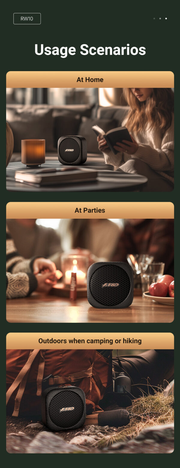 Loa Bluetooth F&D RW10 – Loa Retro Nhỏ Gọn, Âm Thanh Mạnh Mẽ, Pin Trâu 12 Giờ